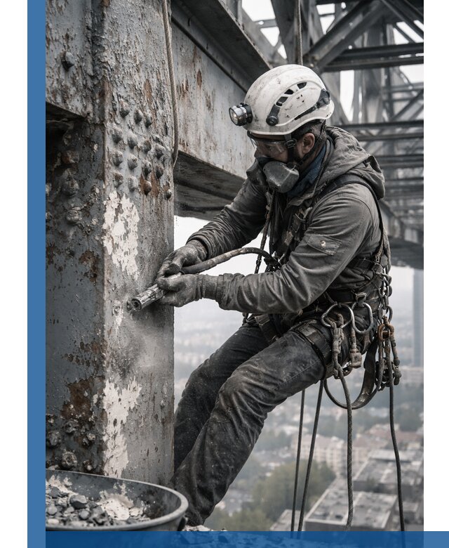 Удаление старой краски с металлических конструкций в Новодвинске