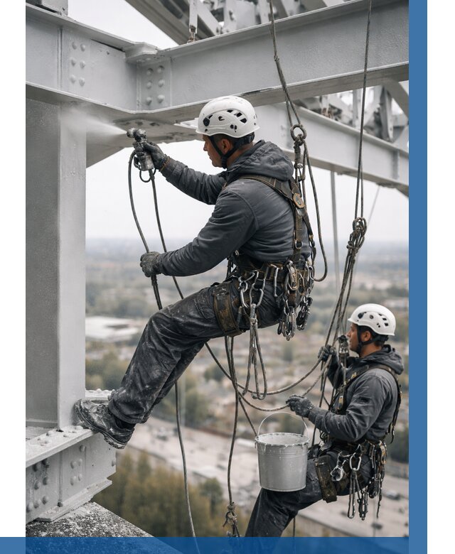 Покраска металлоконструкций на высоте в Новодвинске 358 р |ВЫСОТНИК-Нвд