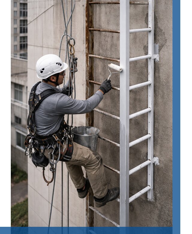 Покраска пожарных лестниц в Новодвинске от 4602 р. | ВЫСОТНИК-Нвд