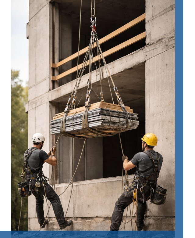 Подъем материала на этаж веревками в Новодвинске от 1534 р. | ВЫСОТНИК-Нвд