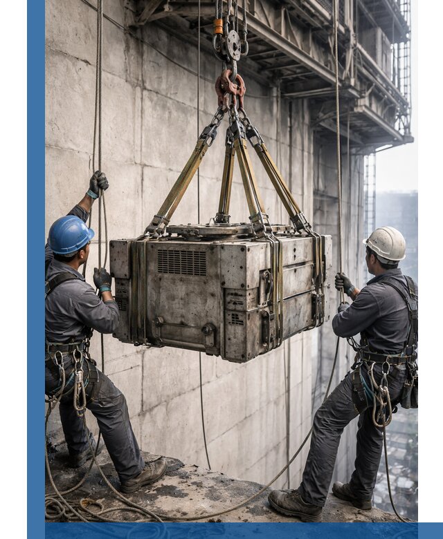 Такелажные работы на высоте, подъем и монтаж грузов в Новодвинске