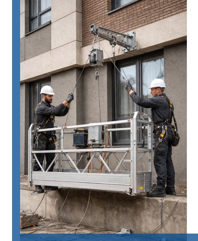 Монтаж и подъем фасадной люльки в Новодвинске с гарантией безопасности