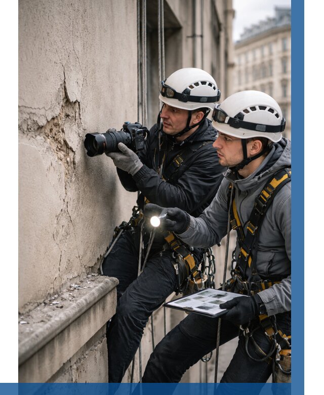 Фотофиксация дефектов фасада в Новодвинске от 4602 р. | ВЫСОТНИК-Нвд