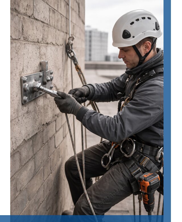 Установка анкерных точек в Новодвинске от 3579 р. | ВЫСОТНИК-Нвд