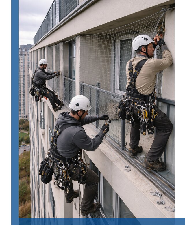 Профессиональный монтаж защитной сетки от птиц в Новодвинске